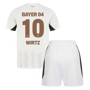 Bayer Leverkusen Florian Wirtz #10 Borta Kläder Barn 2024-25 Kortärmad (+ Korta byxor)